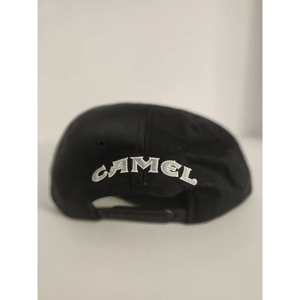 Vintage CAMEL Cigarettes Snapback Hat Cap Trucker Black